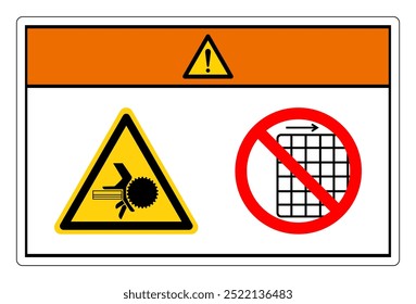 Warning Crush Hazard Do Not Remove Guard Symbol Sign, Vector Illustration, Isolate On White Background Label .EPS10