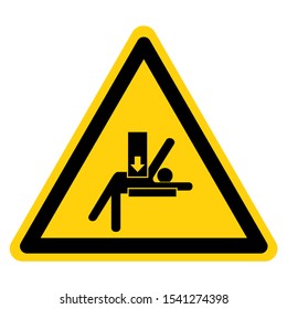 Warning Crush Hazard Stay Clear Of Palletizer Symbol Sign, Vector Illustration, Isolated On White Background Label. EPS10