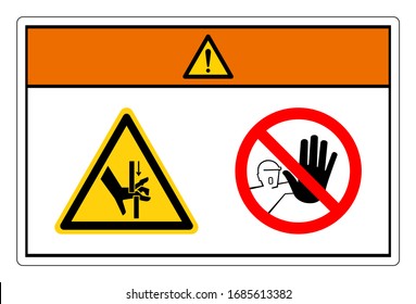 Warning Crush Hazard Symbol Sign, Vector Illustration, Isolate On White Background Label. EPS10