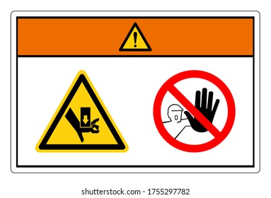 Warning Crush Hazard Symbol Sign, Vector Illustration, Isolate On White Background Label. EPS10