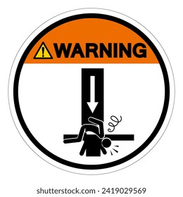 Warning Crush Hazard Symbol Sign, Vector Illustration, Isolate On White Background Label .EPS10