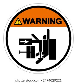 Warning Crush Hazard Symbol Sign, Vector Illustration, Isolate On White Background Label .EPS10