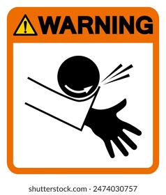 Warning Crush Hazard Symbol Sign, Vector Illustration, Isolate On White Background Label .EPS10