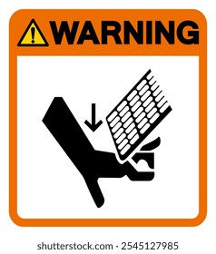 Warning Crush Hazard Symbol Sign, Vector Illustration, Isolate On White Background Label.EPS10