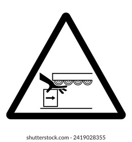 Warning Crush Hazard Symbol, Vector Illustration, Isolate On White Background Label. EPS10
