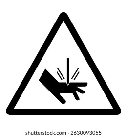 Warning Cut Hazard Hazard Symbol Sign ,Vector Illustration, Isolate On White Background Label. EPS10