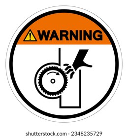 Warning Cutting and Crush Hazard Symbol Sign, Vector Illustration, Isolate On White Background Label .EPS10