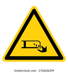 Warning Cutting Of Finger Hazard Symbol Sign ,Vector Illustration, Isolate On White Background Label. EPS10