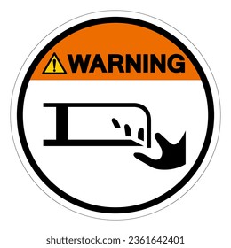 Warning Cutting Of Finger Hazard Symbol Sign, Vector Illustration, Isolate On White Background Label .EPS10