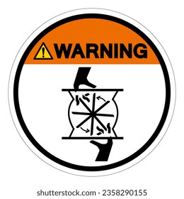 Warning Cutting of Fingers Rotating Blade Symbol Sign, Vector Illustration, Isolate On White Background Label .EPS10
