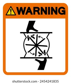 Warning Cutting of Fingers Rotating Blade Symbol Sign, Vector Illustration, Isolate On White Background Label .EPS10