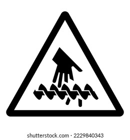 Warning Cutting Hand Hazard Symbol Sign ,Vector Illustration, Isolate On White Background Label. EPS10 