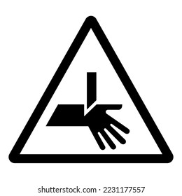 Warning Cutting Hand Hazard Symbol Sign ,Vector Illustration, Isolate On White Background Label. EPS10 
