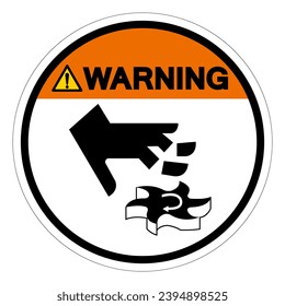 Warning Cutting Hand Hazard Symbol Sign, Vector Illustration, Isolate On White Background Label .EPS10
