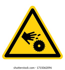Warning Cutting Hand Symbol Sign ,Vector Illustration, Isolate On White Background Label. EPS10 