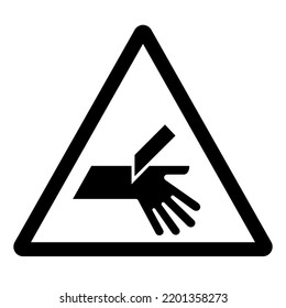 Warning Cutting Hand Symbol Sign ,Vector Illustration, Isolate On White Background Label. EPS10