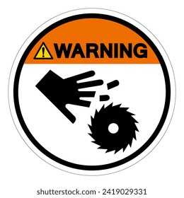 Warning Cutting Hand Symbol Sign, Vector Illustration, Isolate On White Background Label .EPS10
