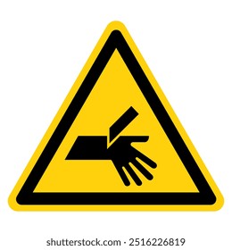 Warning Cutting Hand Symbol Sign ,Vector Illustration, Isolate On White Background Label. EPS10