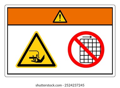 Warning Cutting Hazard Do Not Remove Guard Symbol Sign, Vector Illustration, Isolate On White Background Label .EPS10