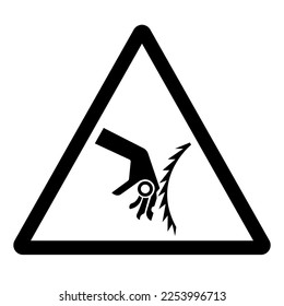 Warning Cutting Hazard Symbol Sign ,Vector Illustration, Isolate On White Background Label. EPS10