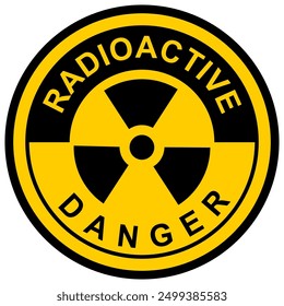 Warning, danger, caution, Radioactive label and sticker vector