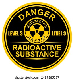 Warning, danger, caution, Radioactive label and sticker vector
