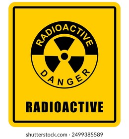 Warning, danger, caution, Radioactive label and sticker vector