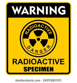 Warning, danger, caution, Radioactive label and sticker vector