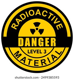 Warning, danger, caution, Radioactive label and sticker vector