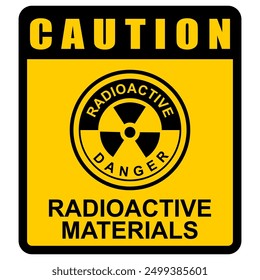 Warning, danger, caution, Radioactive label and sticker vector