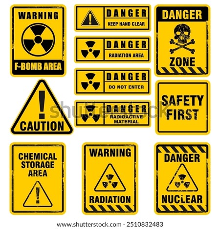 Warning, Danger, Caution sign vector