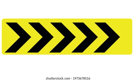 Warning, danger, caution, caution sign in yellow and black colors. Icon for rectangular and triangular frame. Vector design EPS 10.