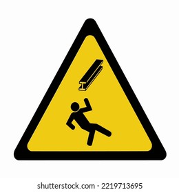 Warning Danger Falling Objects Sign Illustration Vector