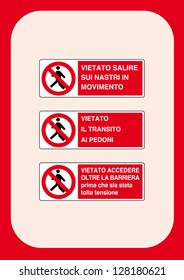 warning: danger of poisoning, do not touch, electrical substation