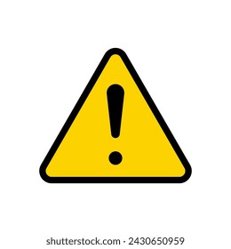 Warning, danger sign. Danger, caution outline vector sign. Hazard, caution vector icon