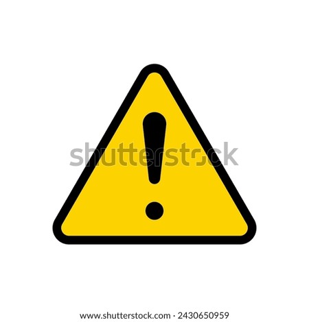 Warning, danger sign. Danger, caution outline vector sign. Hazard, caution vector icon