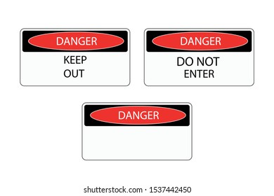 warning danger sign, fire hazard, approaching warning sign isolated on white background, black.vector sets