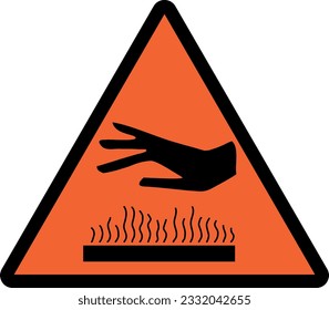 warning danger sign high temperature hot burn