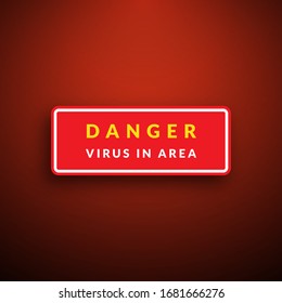Peligro de advertencia de propagación del brote de virus.