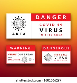 Warning danger of spreading the virus outbreak.