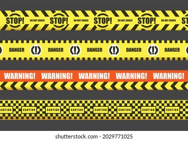 warning danger tape vector illustration