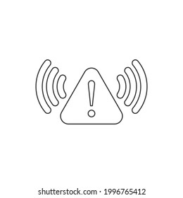 Icono de línea de vector de peligro