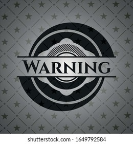 Warning dark emblem. Retro. Vector Illustration. Detailed.