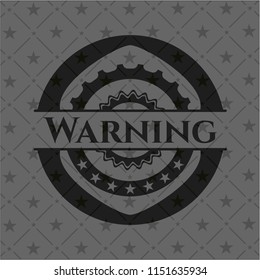Warning dark icon or emblem