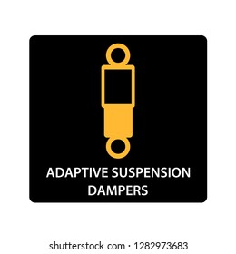 warning dashboard car icon, adaptive suspension dampers