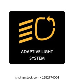 warning dashboard car icon, adaptive light system