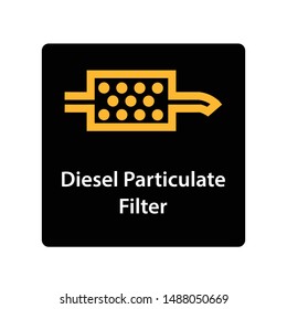 Warning Dashboard Car Icon, Diesel Particulate Filter