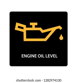 warning dashboard car icon, engine oil level