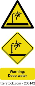 warning deep water