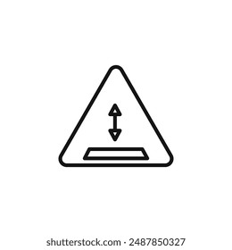 Warning deep water logo sign vector outline